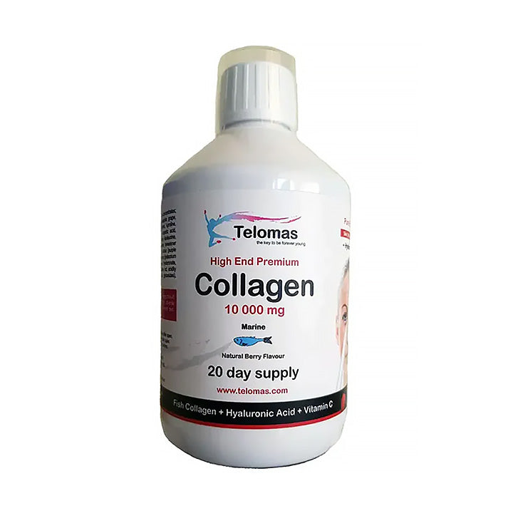 High End Premium Liquid Hydrolyzed Fish Collagen 10.000mg Pure Peptide + Hyaluronic Acid + Vitamin C