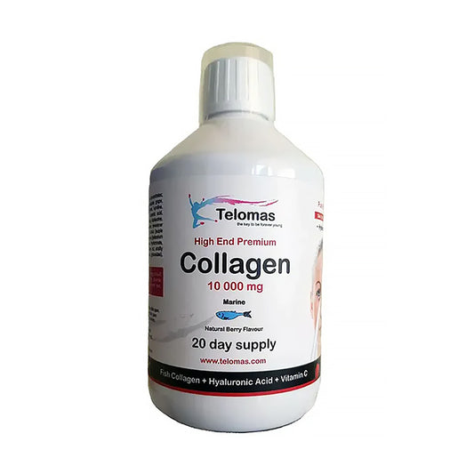 High End Premium Liquid Hydrolyzed Fish Collagen 10.000mg Pure Peptide + Hyaluronic Acid + Vitamin C