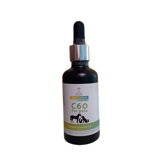 C60 for Pets, Omega 3 salmon oil, Lipo fullerenes, 50ml, Bucky Balls, 99.95% purity