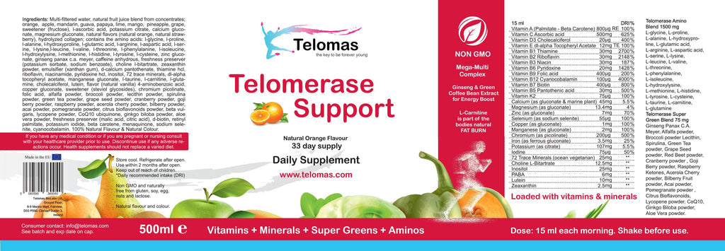 Fitness Support - Vitamins + Minerals + Supergreens + Aminos - 500ml